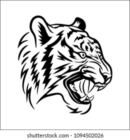 Tiger head vector design