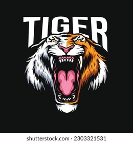 Vektorgrafik-Design mit Tigerkopf