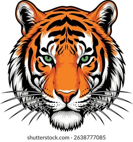 Tiger Head Vector Flat Design
