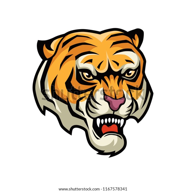Tiger Head Vector Graphic Illustration Stock Vector (Royalty Free ...