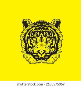 tiger head vector, tiger icon