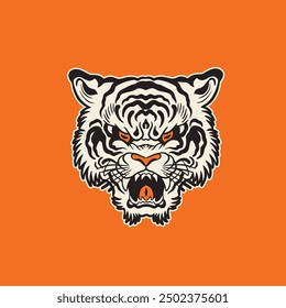 tiger head vector, tiger icon	