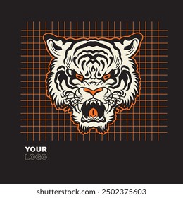 tiger head vector, tiger icon	