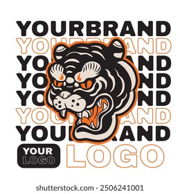 tiger head vector, tiger icon	
