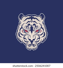 tiger head vector, tiger icon	
