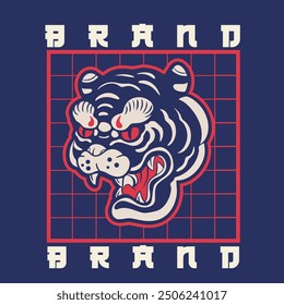 tiger head vector, tiger icon	
