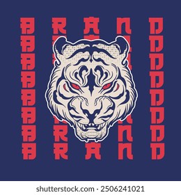 Vector de cabeza de tigre, icono de tigre	
