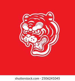 tiger head vector, tiger icon	
