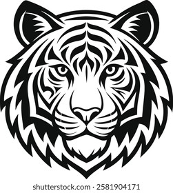 tiger head vector icon shilhoutee