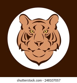 Tiger head. Vector illustration 2
