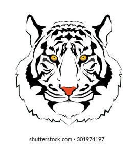 Tiger head - vector illustration