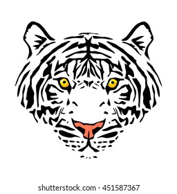 Tiger head vector illustration