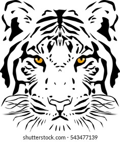 Tiger head, vector illustration