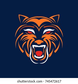 tiger head vector illustration
