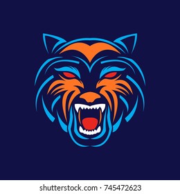 tiger head vector illustration