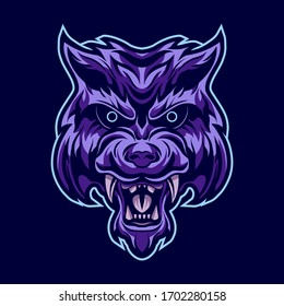 tiger head vector illustration design