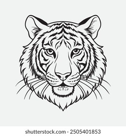 Tiger head vector illustration design