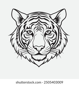 Tiger head vector illustration design