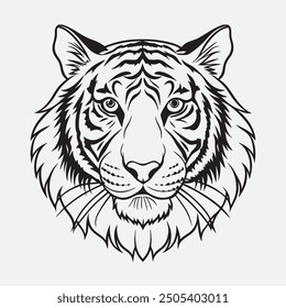 Tiger head vector illustration design