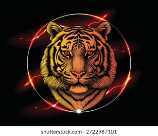 tiger head vector illustration design