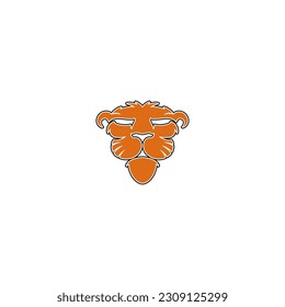 tiger head vector illustration for icon,symbol or logo. tiger head template logo