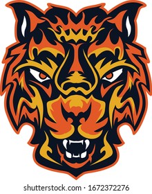 Tiger head vector illustration logo