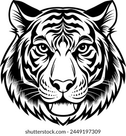 Tiger head vector illustration for logo