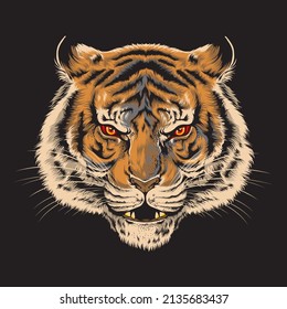 TIGER HEAD VECTOR ILLUSTRATION

The theme of this illustration is inspired by the head of a tiger. This illustration can be used for logos, T-shirt designs and merchandise