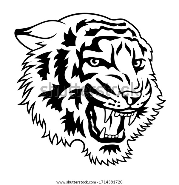 Tiger Head Vector Illustration Tshirt Design Stock Vector (Royalty Free ...