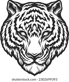 TIGER HEAD VECTOR IMAGE DESIGN ILLUSTRATION 