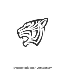 Tiger head vector image illustration isolated on white background. Fit for icon, logo, background using tiger theme 