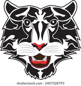 Tiger head vector image for tattoo, symbol, background
