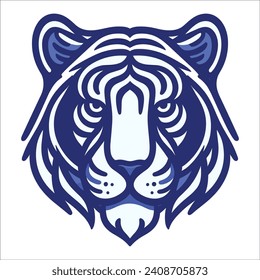 Tiger head , Tiger head vector line art design