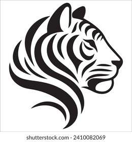 Tiger head ,Tiger head vector line art design