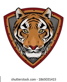 Tiger head vector. logo tiger