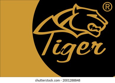 tiger head vector logo. animal illustration
