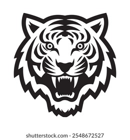 Tiger head vector logo icon.