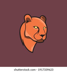 Tiger head vector logo illustration