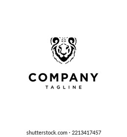 Tiger head vector logo template.