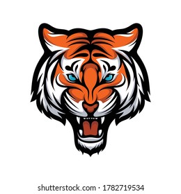 Tiger head vector mascot design. Simple and creative design