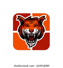 Tiger head vector material icon