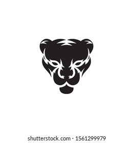 tiger head vector silhouette illustration design