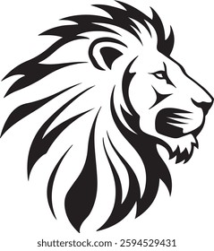  tiger hed silhouette vector Style  with white background
