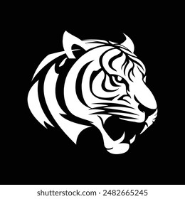 Tiger Hochwertiges Vektorgrafik-Logo - nur Füllfarbe - Vektorillustration