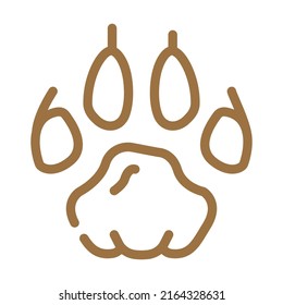 tiger hoof print color icon vector. tiger hoof print sign. isolated symbol illustration