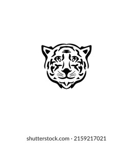 The tiger icon is black, on a white background.