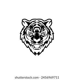 Das Tigersymbol ist schwarz auf weißem Hintergrund.