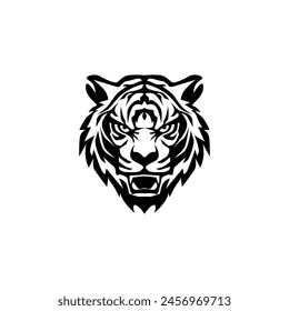 The tiger icon is black, on a white background.