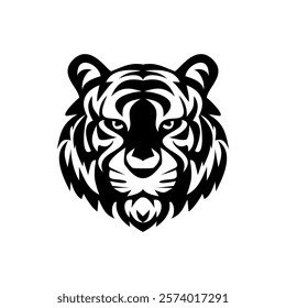 The tiger icon is black, on a white background.