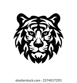 The tiger icon is black, on a white background.